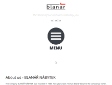 Tablet Screenshot of blanar.cz